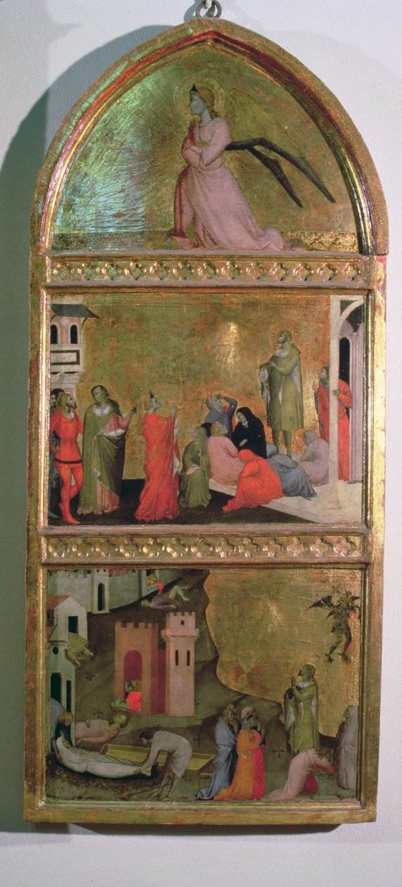 Das Martyrium des Hl. Sebastian Altarbild (Detail) von Giovanni di Niccolo del Biondo