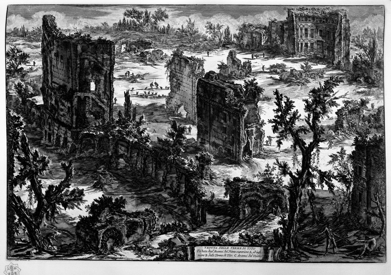 Ansicht der Thermen des Titus von Giovanni Battista Piranesi