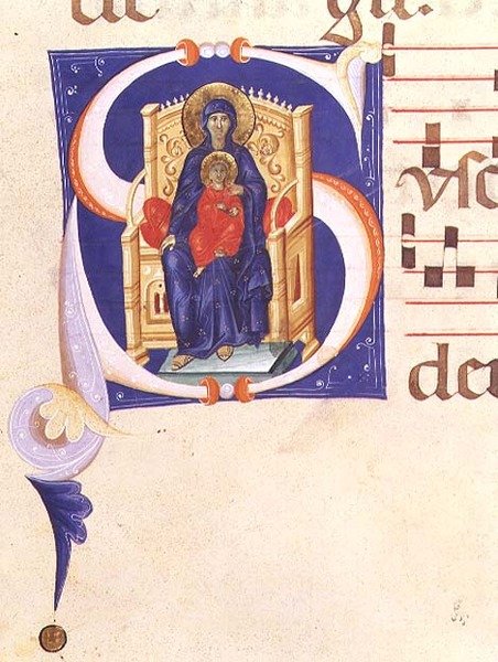 Ms 562 f.16r Historisierte Initiale 