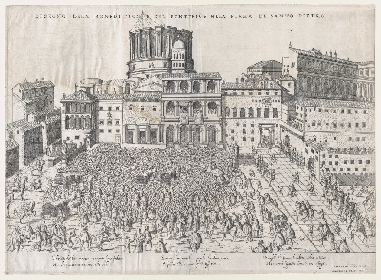Speculum Romanae Magnificentiae: Päpstlicher Segen von Giovanni Ambrogio Brambilla