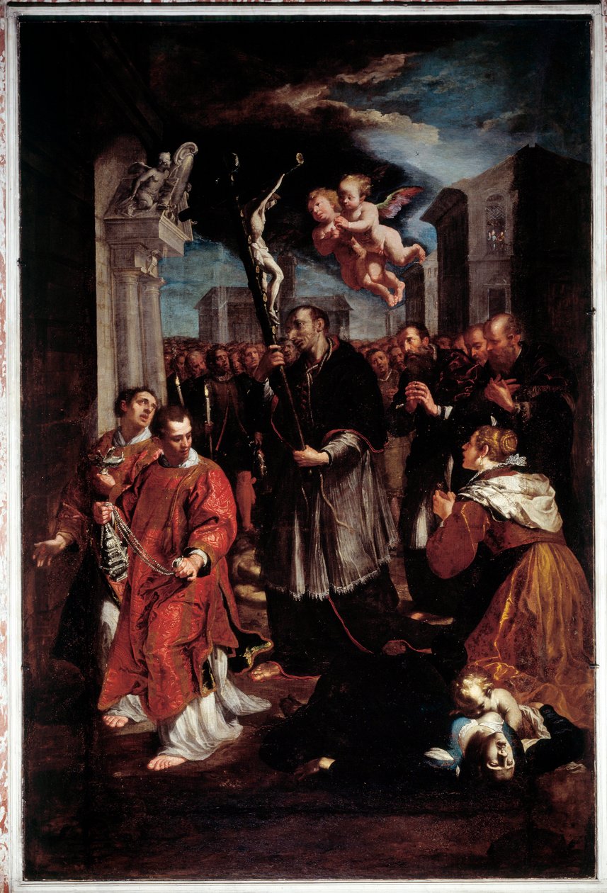 Prozession des Heiligen Karl Borromäus von Giovanni Andrea Ansaldo