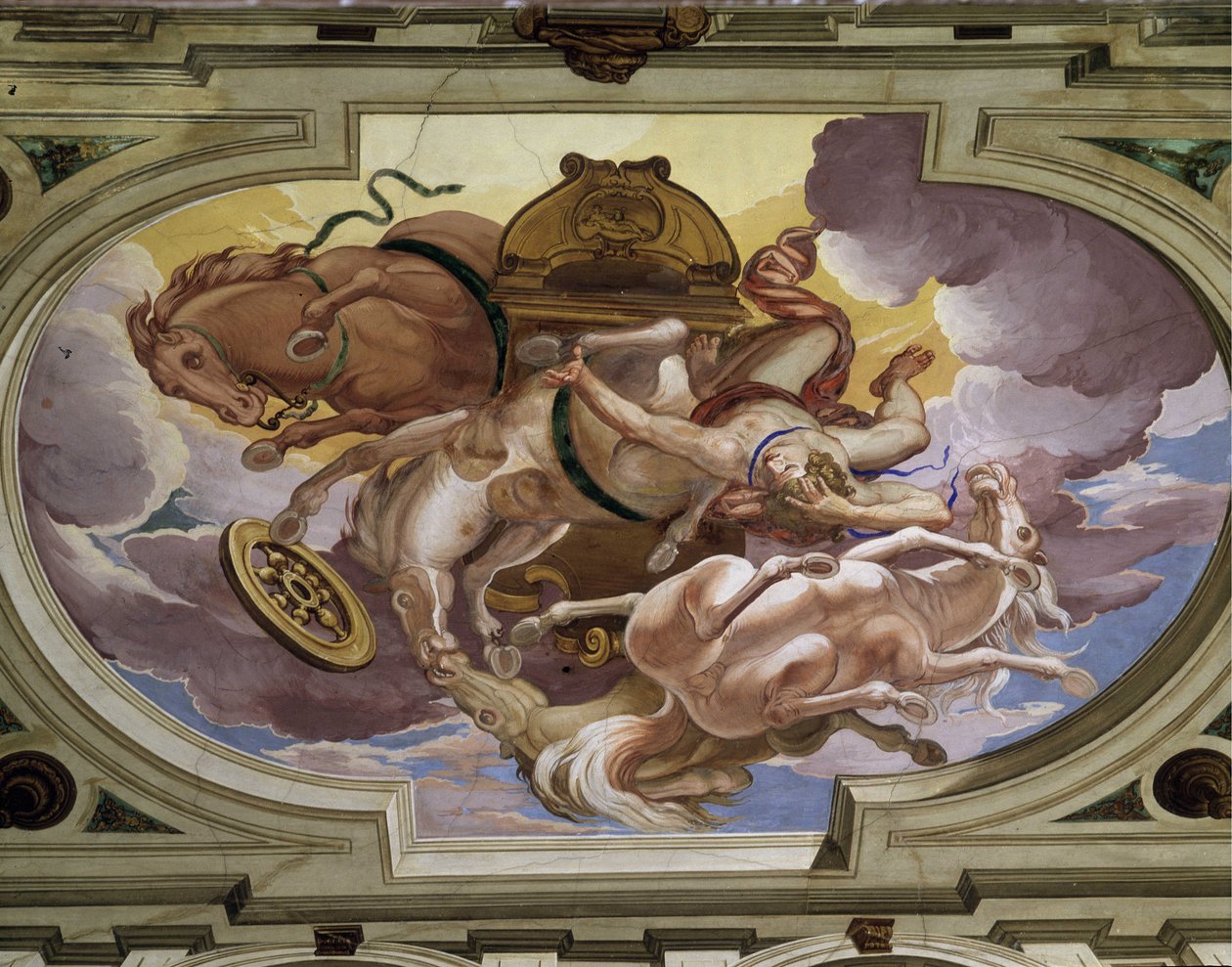 Der Sturz des Phaeton und sein himmlischer Wagen verursacht durch Zeus