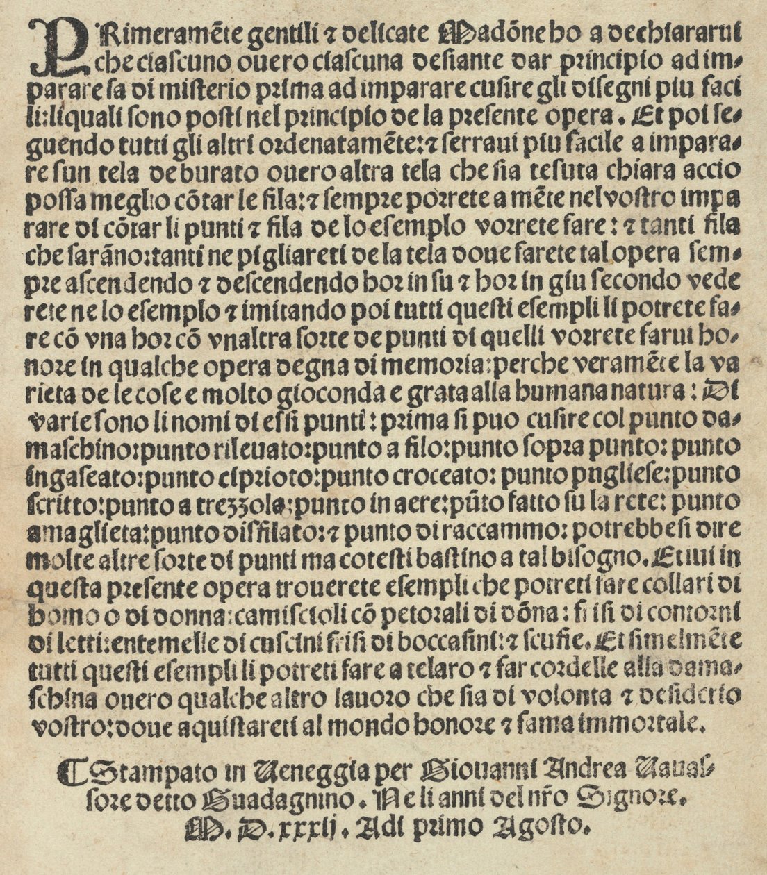 Esemplario di Lauori..., Seite 14 verso, 1. August 1532 von Giovanni Andrea Vavassore