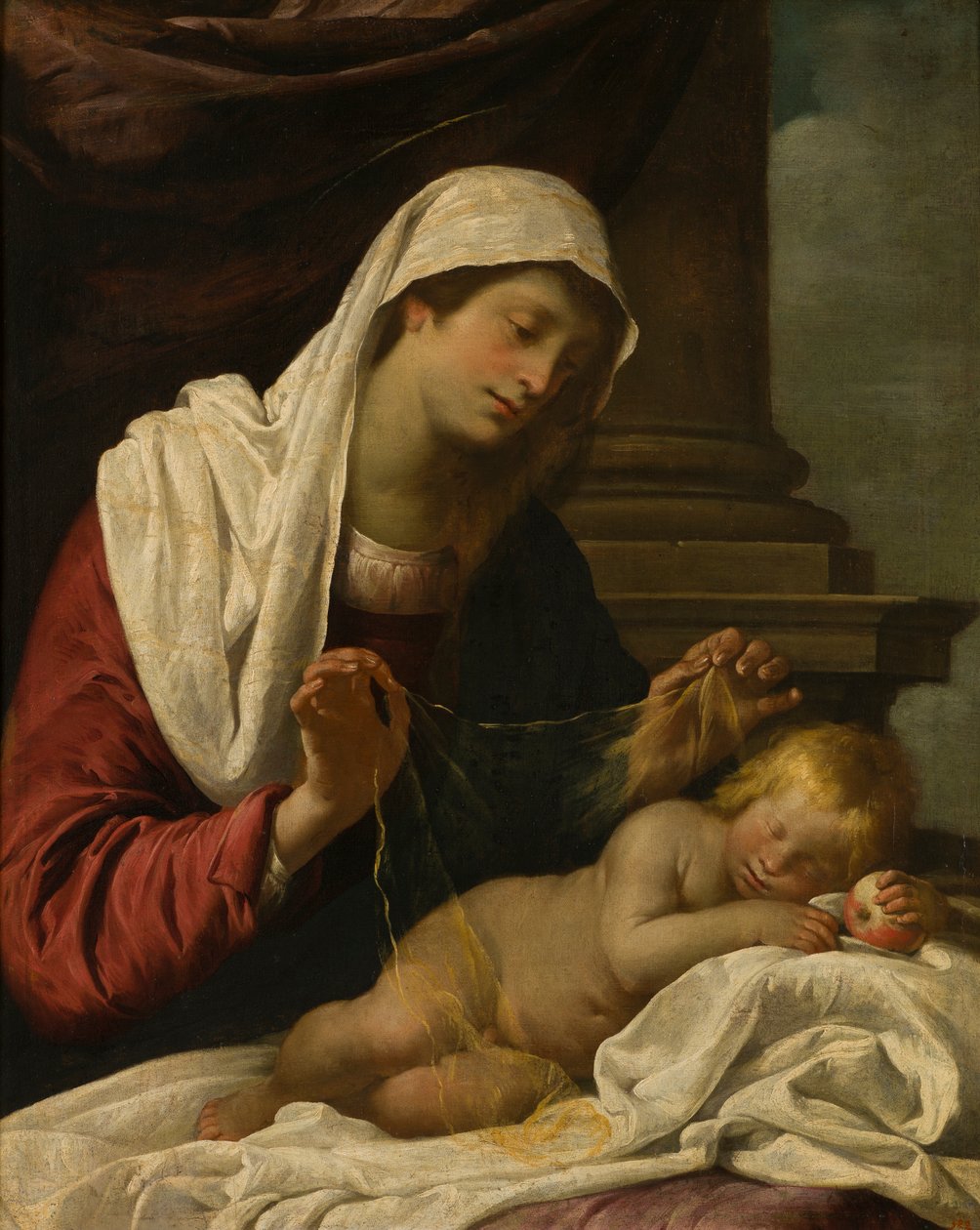 Die Madonna mit schlafendem Kind von Giovanni Andrea di (attr. to) Ferrari