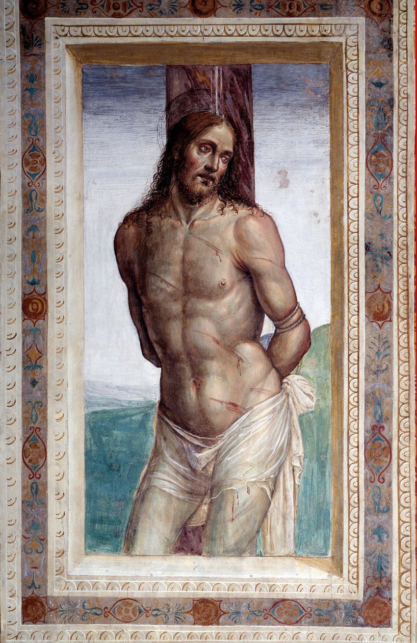 Christus an der Säule (Fresko) von Giovanni Antonio Bazzi Sodoma