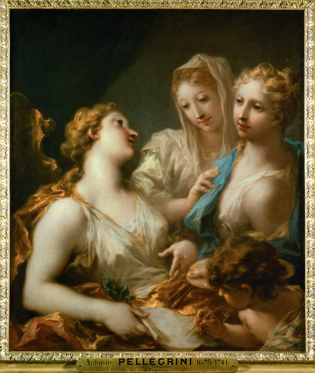 Die Malerei und das Zeichnen erziehen die Liebe von Giovanni Antonio Pellegrini