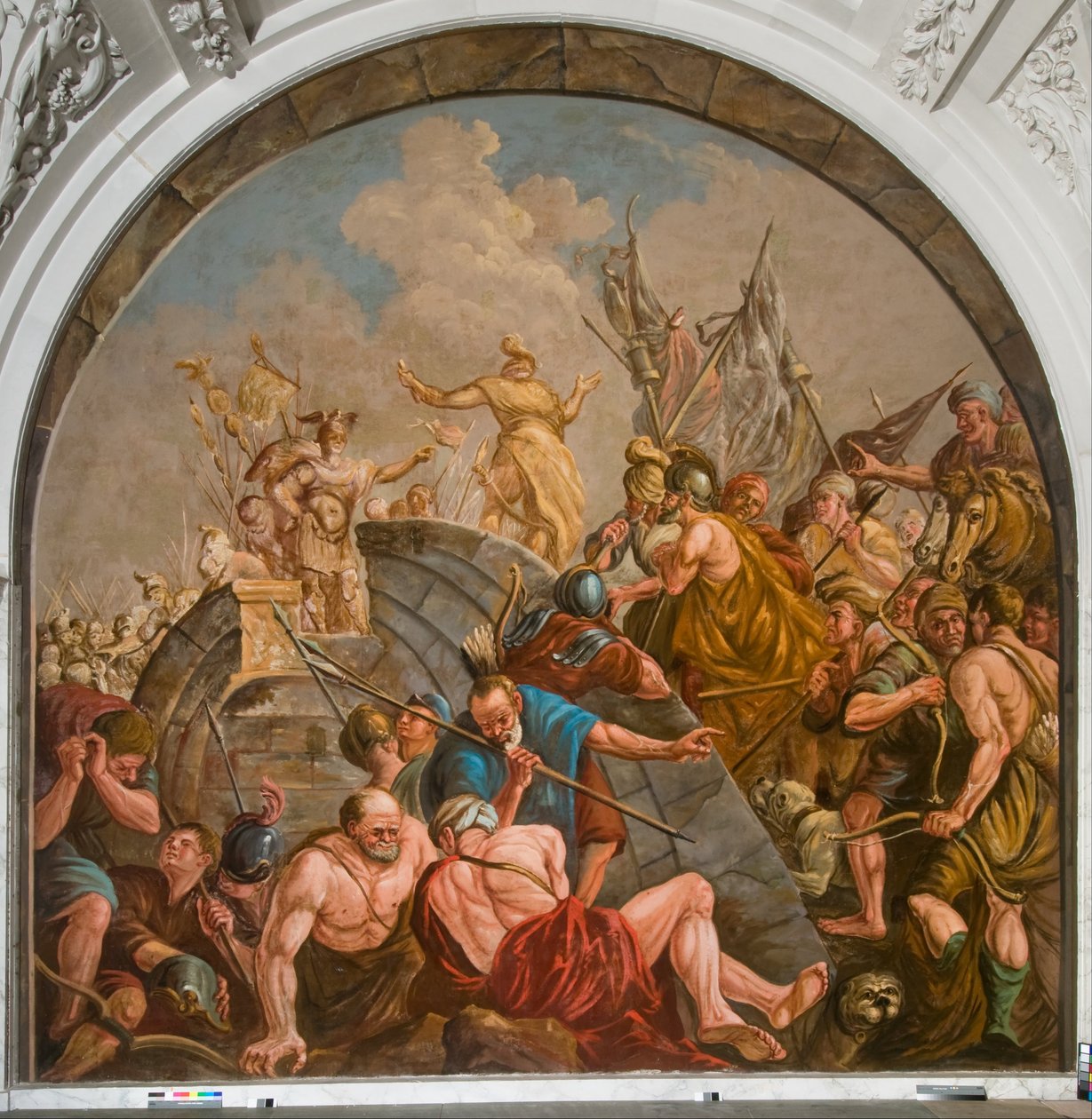 Die Friedensverhandlungen zwischen Claudius Civilis und Quintus Petillius Cerialis von Giovanni Antonio de Groot