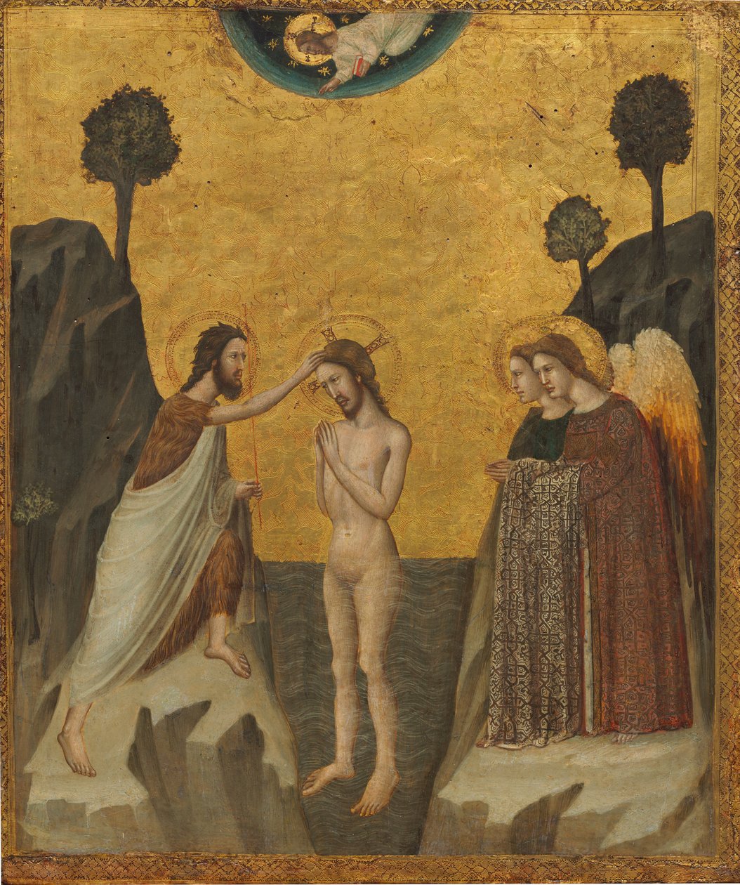 Die Taufe Christi, ca. 1335 von Giovanni Baronzio