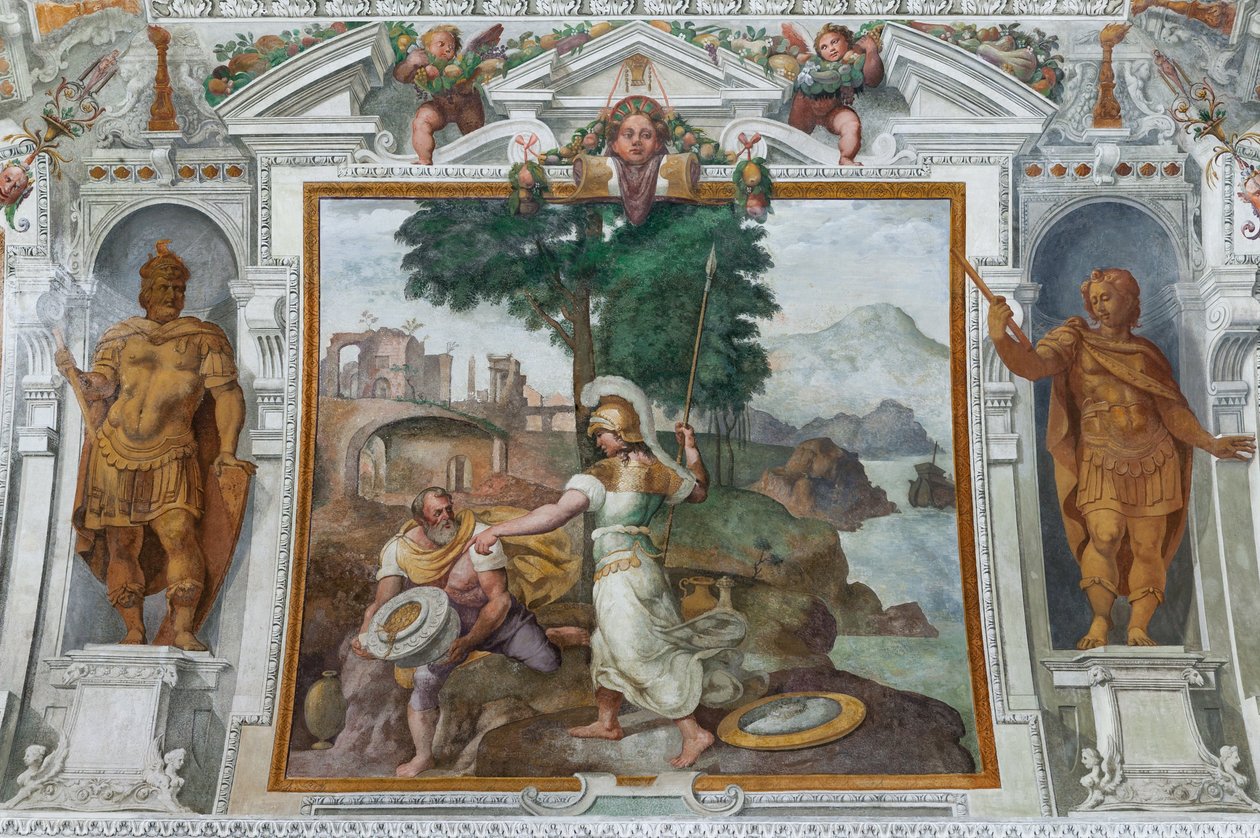 Odysseus und Minerva, ca. 1560 von Giovanni Battista Castello