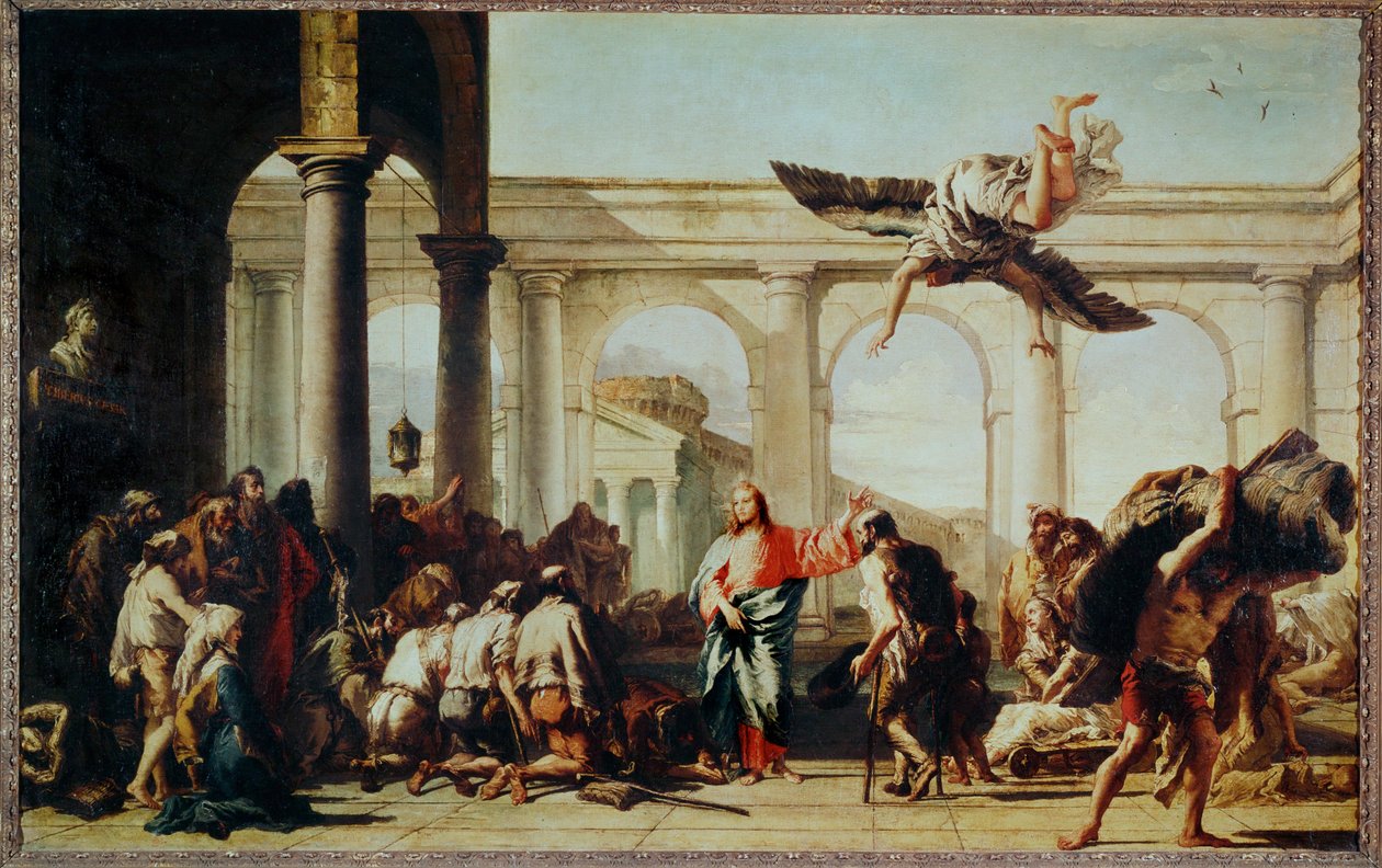 Christus heilt den Gelähmten von Giovanni Battista (1696-1770) Tiepolo