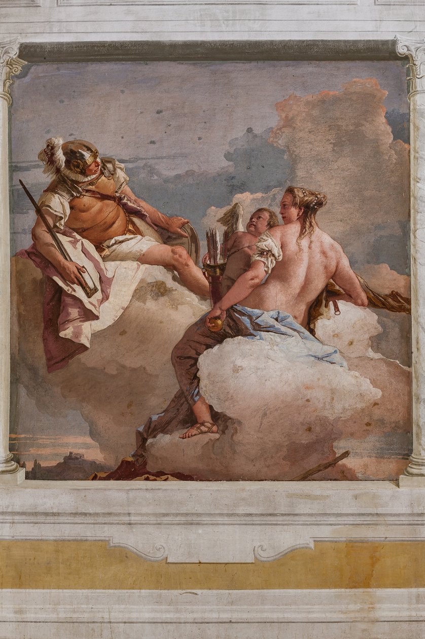 Gästeunterkunft, Raum des Olymp: Mars, Venus und Eros von Giovanni Battista Tiepolo