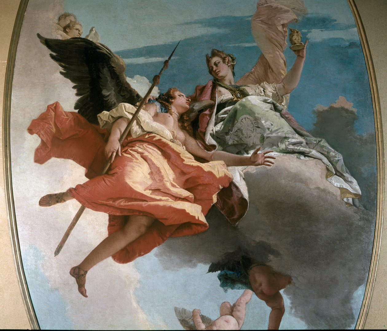 Allegorie von Kraft und Wissen. Gemälde von Giambattista Tiepolo von Giovanni Battista Tiepolo
