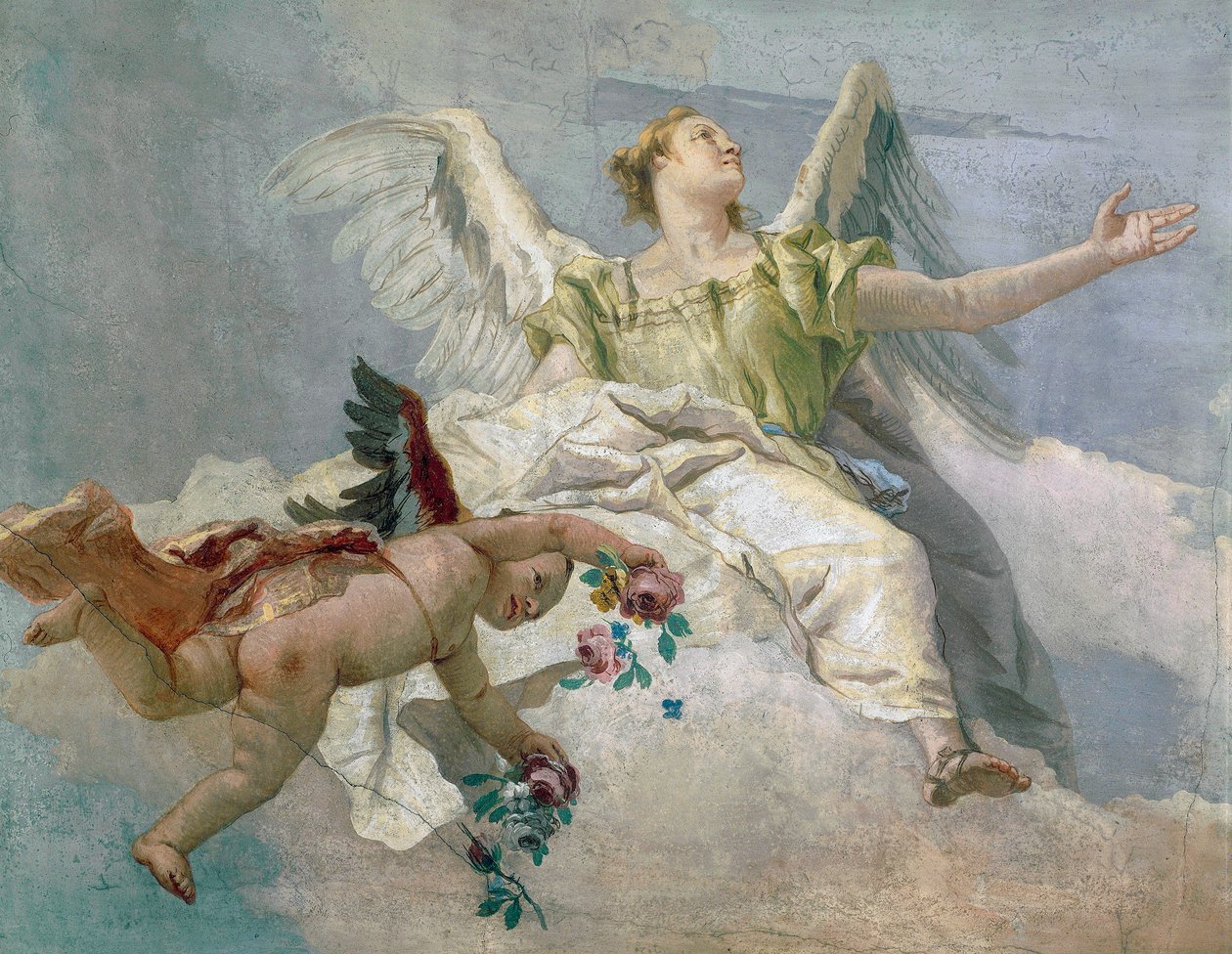 Herrlichkeit der Engel, Fresko, Detail, Oratorium der Reinheit, Udine von Giovanni Battista Tiepolo