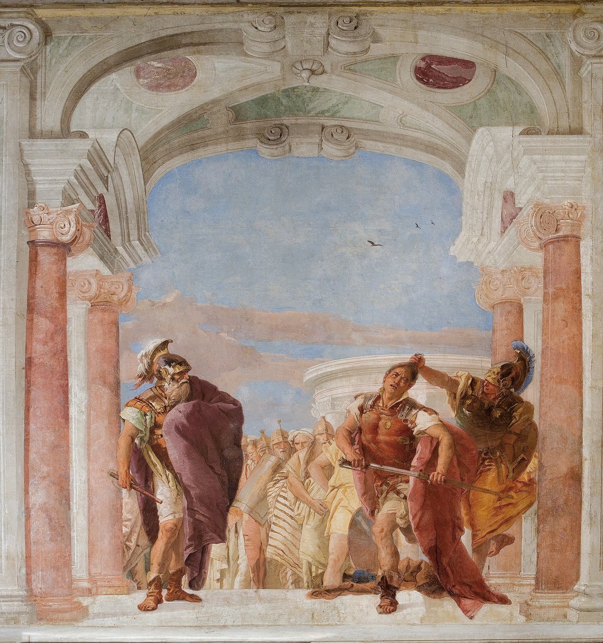 Minerva hindert Achilles daran, Agamemnon zu töten, aus dem Raum der Ilias in der Palazzina von Giovanni Battista Tiepolo