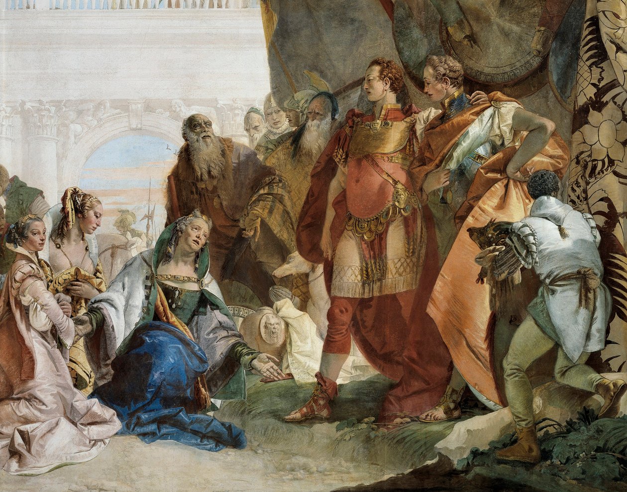 Die Familie von Darius III. Codoman, Detail von Giovanni Battista Tiepolo