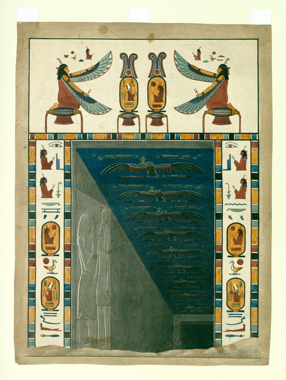 Grabtür oder Eingang, aus dem ägyptischen Grab von Seti I von Giovanni Battista Belzoni