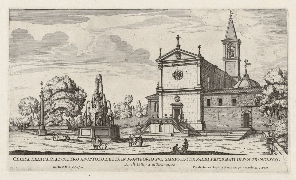 Chiesa dedicata à S. Pietro Apostolo (Kirche San Pietro in Montorio) von Giovanni Battista Falda