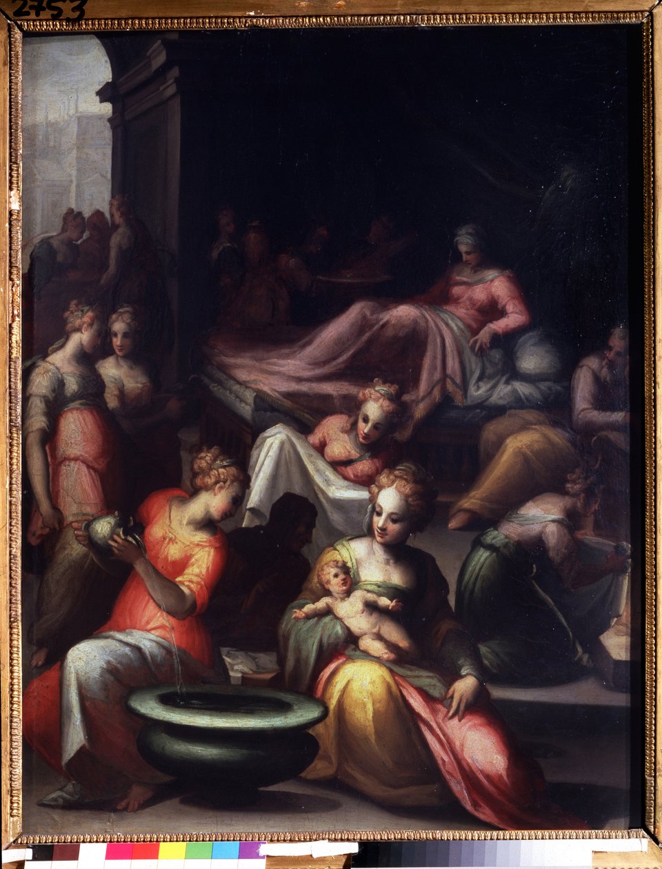 Die Geburt des Heiligen Johannes des Täufers von Giovanni Battista Naldini
