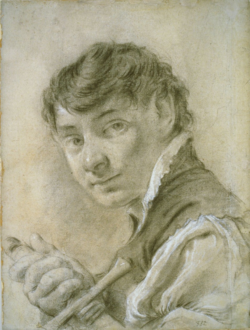 Porträt eines jungen Mannes mit einem Schwert, ca. 1735 von Giovanni Battista Piazzetta