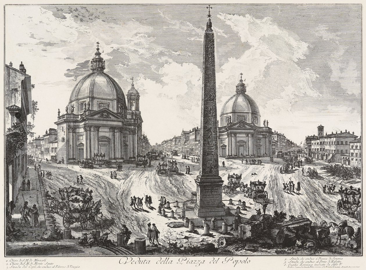 Ansicht der Piazza del Popolo von Giovanni Battista Piranesi