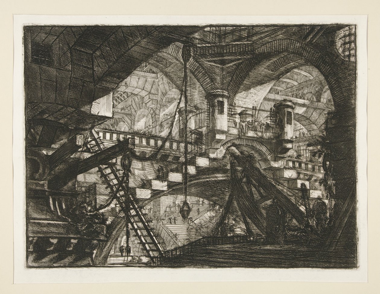 Carceri, XI: Der Bogen mit einem Muschelornament von Giovanni Battista Piranesi