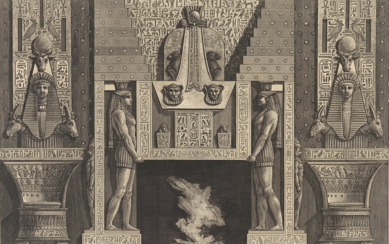 Kamin im ägyptischen Stil, 1769 von Giovanni Battista Piranesi