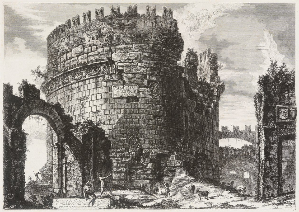 Grabmal der Caecilia Metella von Giovanni Battista Piranesi