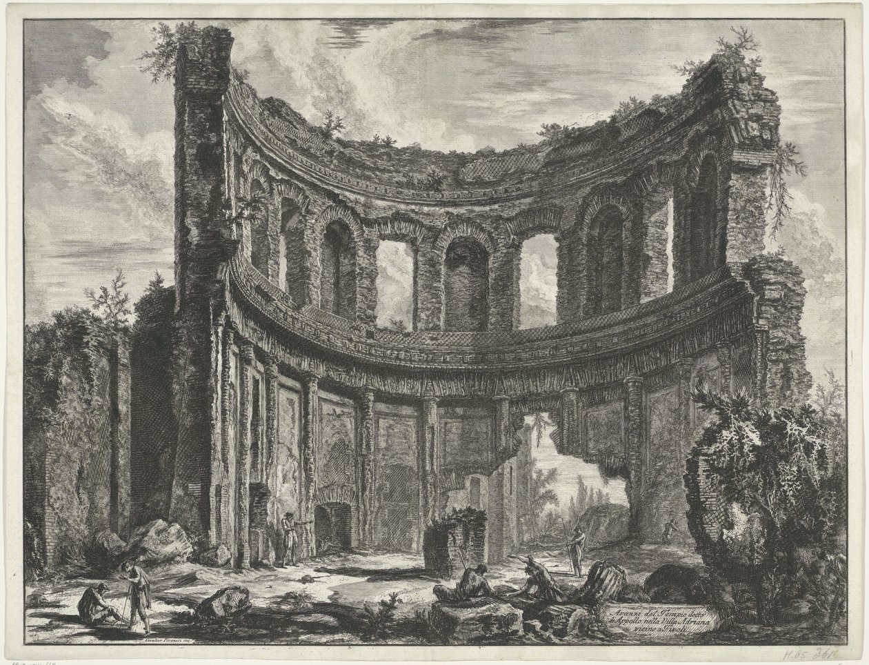 Kleiner Palast in der Villa Adriana in Tivoli von Giovanni Battista Piranesi