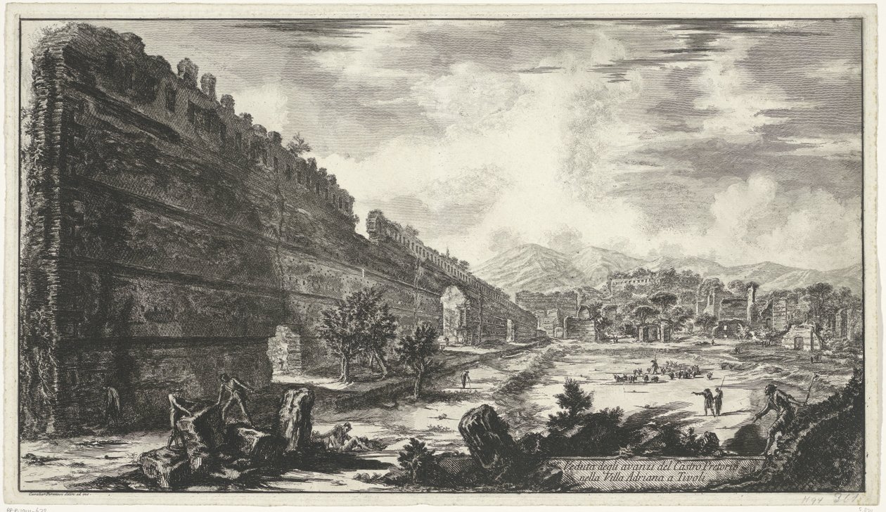 Pecile in der Villa Adriana in Tivoli Ansichten von Rom (Serientitel) von Giovanni Battista Piranesi