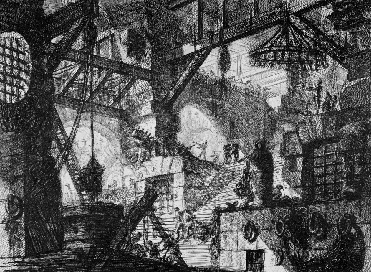 Gefangene auf einer herausragenden Plattform von Giovanni Battista Piranesi
