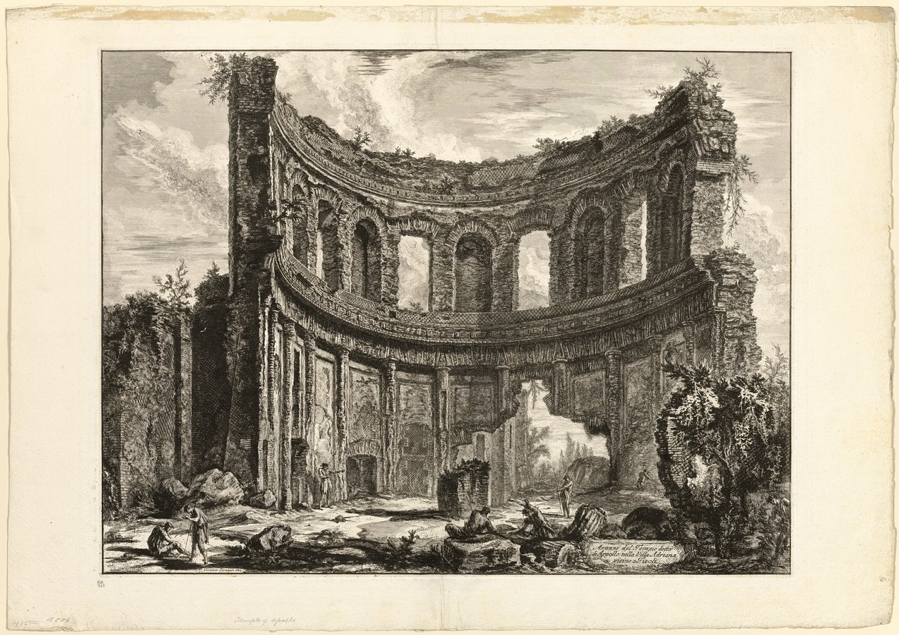 Überreste des sogenannten Tempels des Apollo in der Villa Hadriana, Tivoli, aus Ansichten von Rom von Giovanni Battista Piranesi