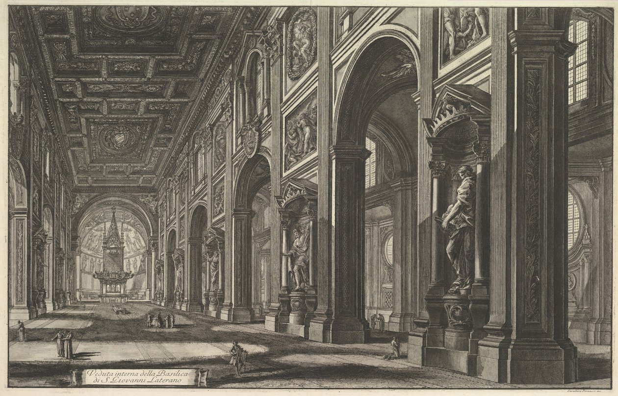 S. Giovanni in Laterano. Innenansicht, ca. 1768 von Giovanni Battista Piranesi