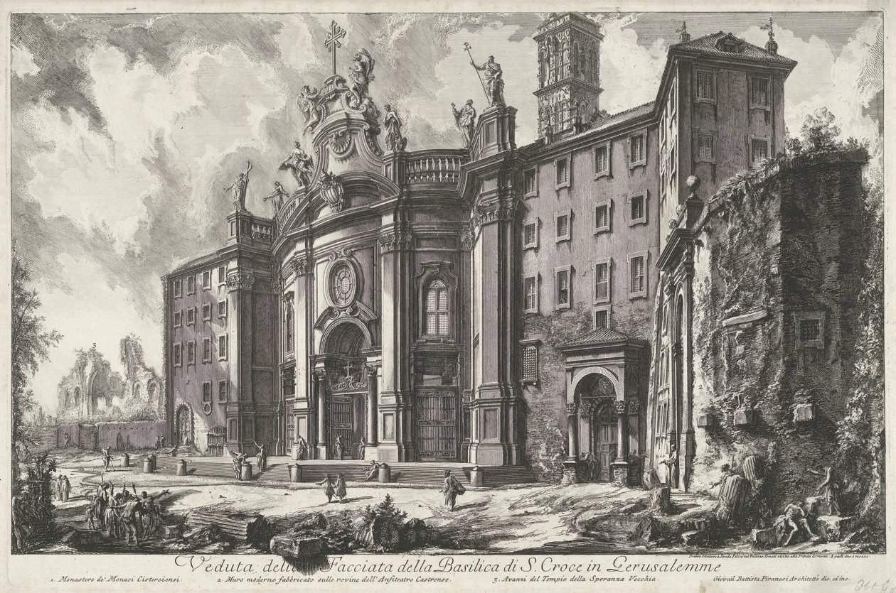Santa Croce in Gerusalemme in Rom von Giovanni Battista Piranesi