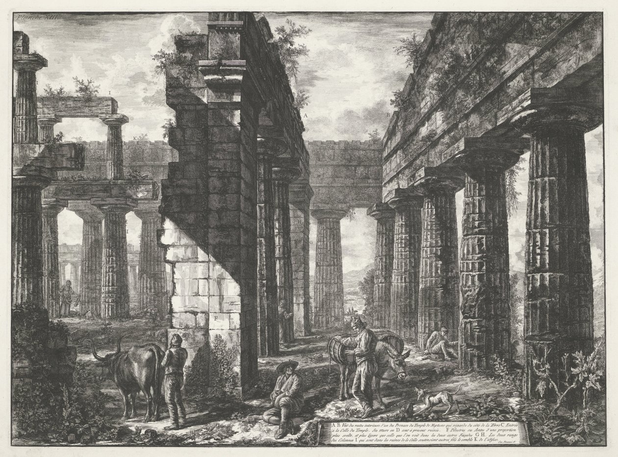 Tempel des Neptun in Paestum von Giovanni Battista Piranesi