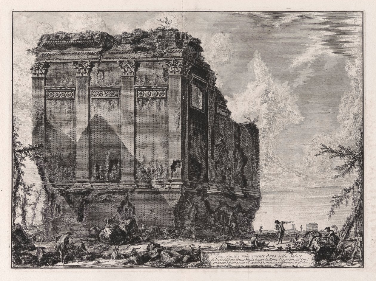 Antiker Tempel, allgemein als Tempel der Gesundheit bekannt, an der Via d von Giovanni Battista Piranesi