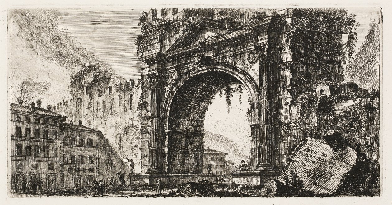 Der Bogen von Rimini, erbaut von Augustus, Tafel 17 aus Einige Ansichten von Triumphbögen und anderen Denkmälern von Giovanni Battista Piranesi