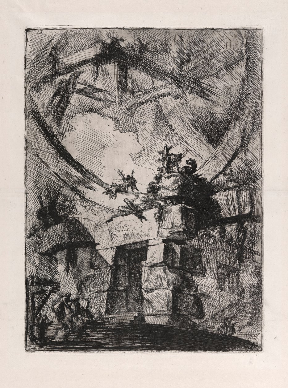 Das Riesenrad, Platte 9 aus Carceri d von Giovanni Battista Piranesi