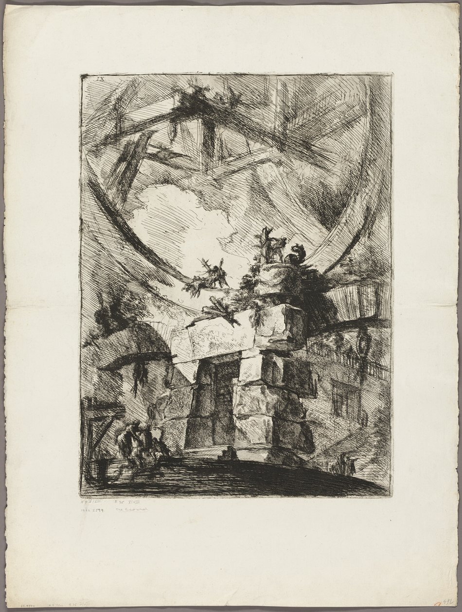 Das Riesenrad, Platte 9 aus Imaginäre Gefängnisse von Giovanni Battista Piranesi