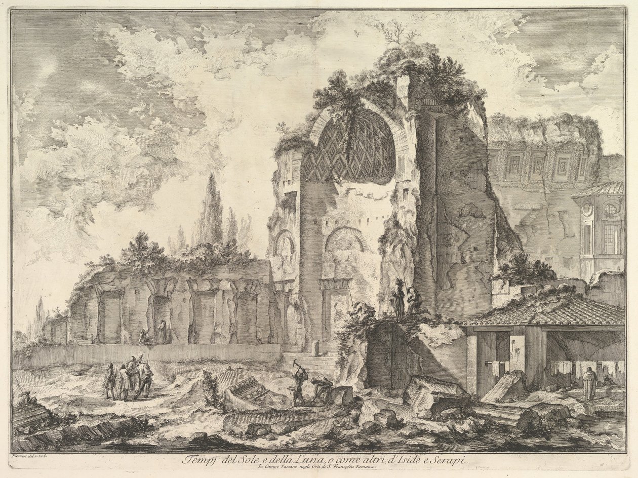 Der Tempel der Venus und Roma fälschlicherweise Tempel von Sol und Luna genannt von Giovanni Battista Piranesi
