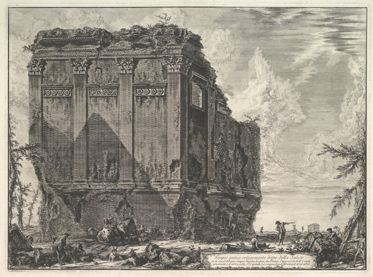 Der sogenannte Tempel der Salus, an der Straße nach Albano, ca. 1763 von Giovanni Battista Piranesi