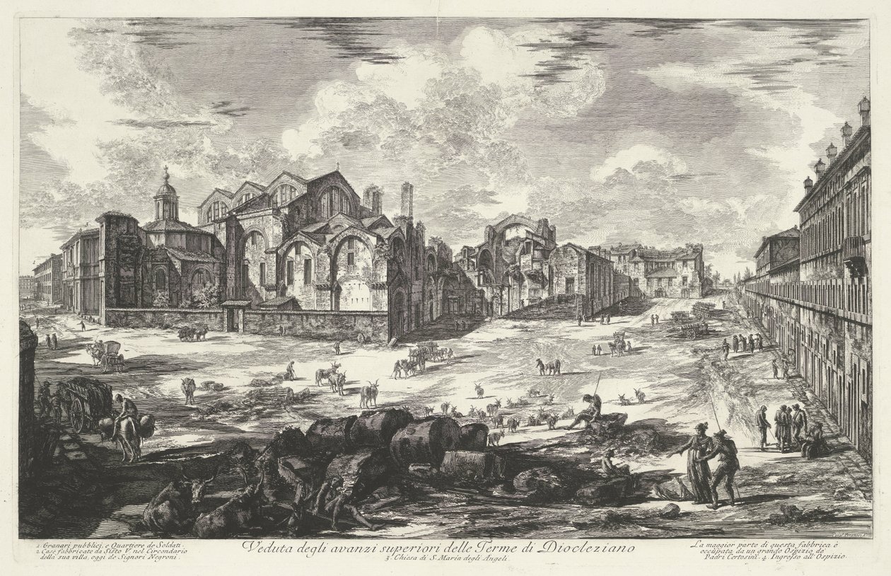 Thermen des Diokletian in Rom von Giovanni Battista Piranesi