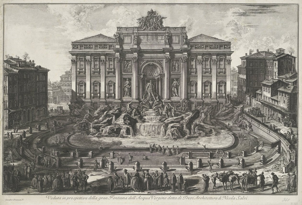 Trevi-Brunnen in Rom. Vedute di Roma (Serie) von Giovanni Battista Piranesi