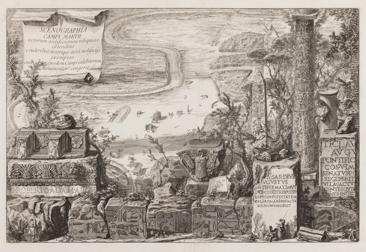 Blick über das Marsfeld von Giovanni Battista Piranesi