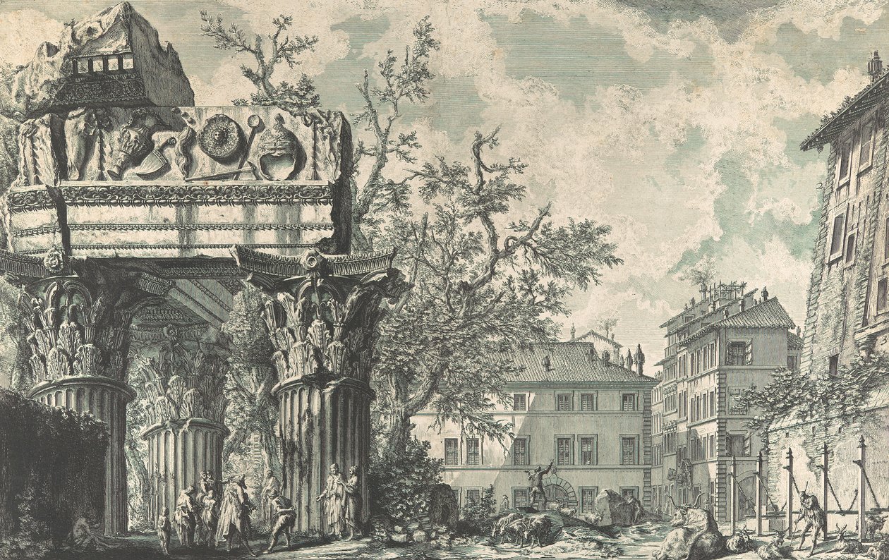 Veduta del Tempio di Giove Tonante, 1740er-60er Jahre von Giovanni Battista Piranesi