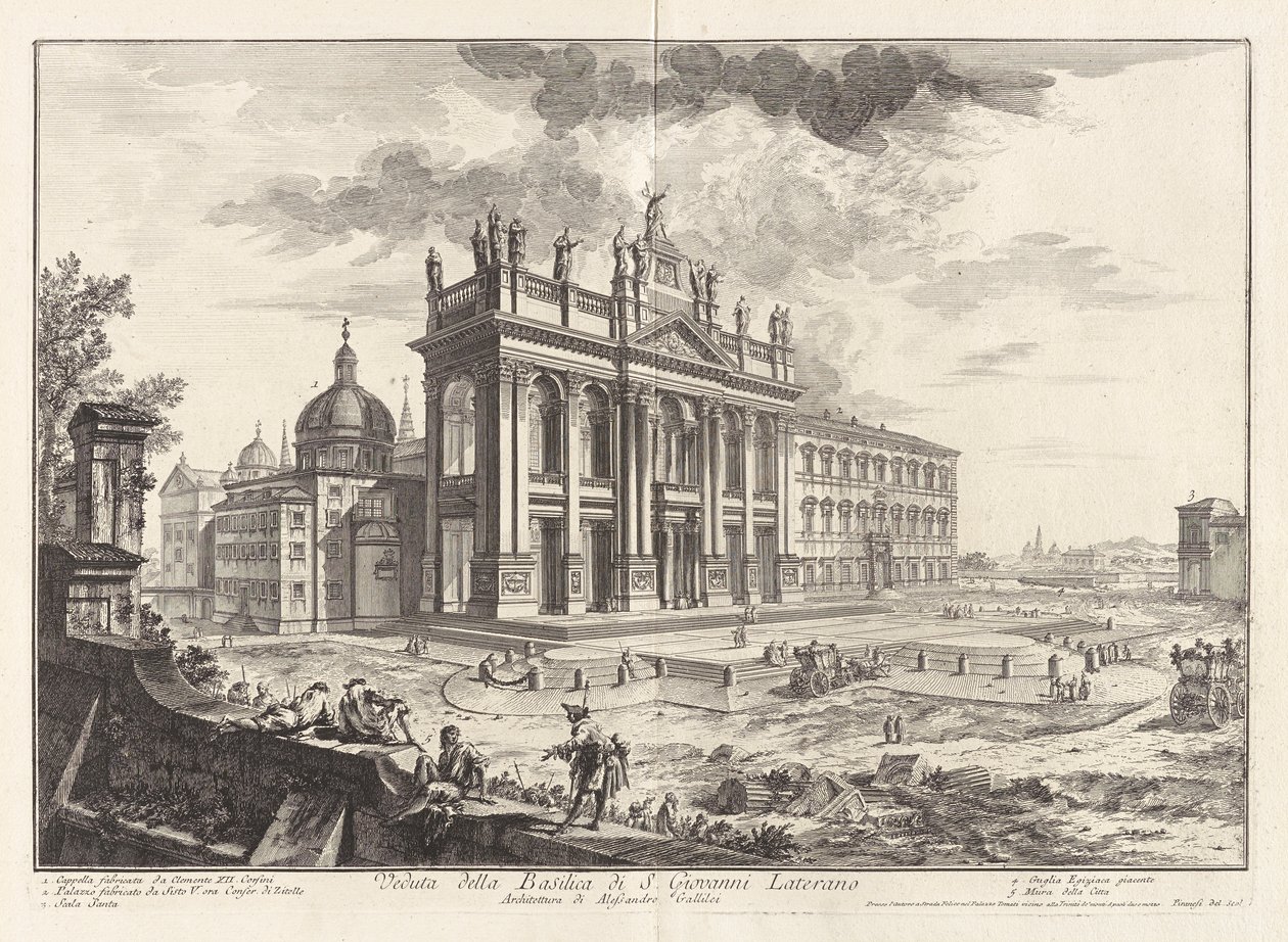 Veduta della Basilica di S. Giovanni Laterano, aus Vedute di Roma von Giovanni Battista Piranesi