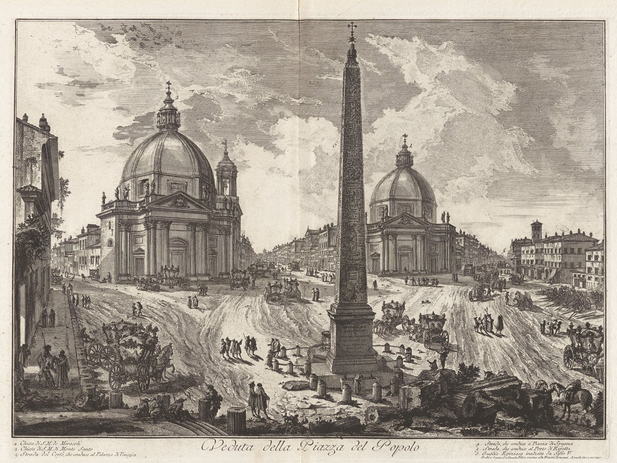 Veduta della Piazza del Popolo, aus Vedute di Roma von Giovanni Battista Piranesi