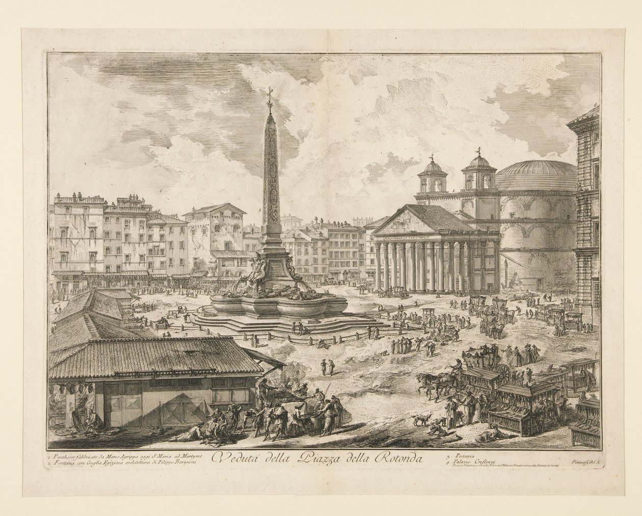 Veduta della Piazza della Rotonda, aus Vedute di Roma von Giovanni Battista Piranesi