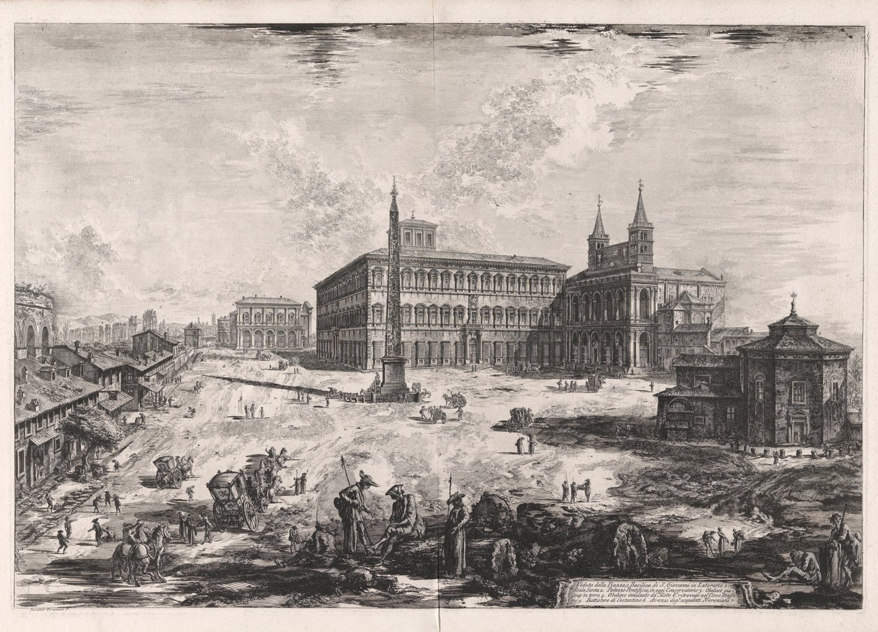 Ansicht des Platzes und der Basilika von San Giovanni in Laterano, aus Vedute di Roma (Ansichten von Rom) von Giovanni Battista Piranesi
