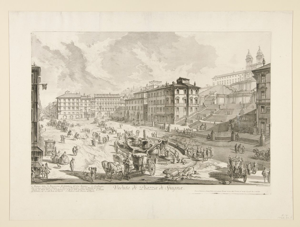Veduta di Piazza di Spagna, aus Vedute di Roma von Giovanni Battista Piranesi
