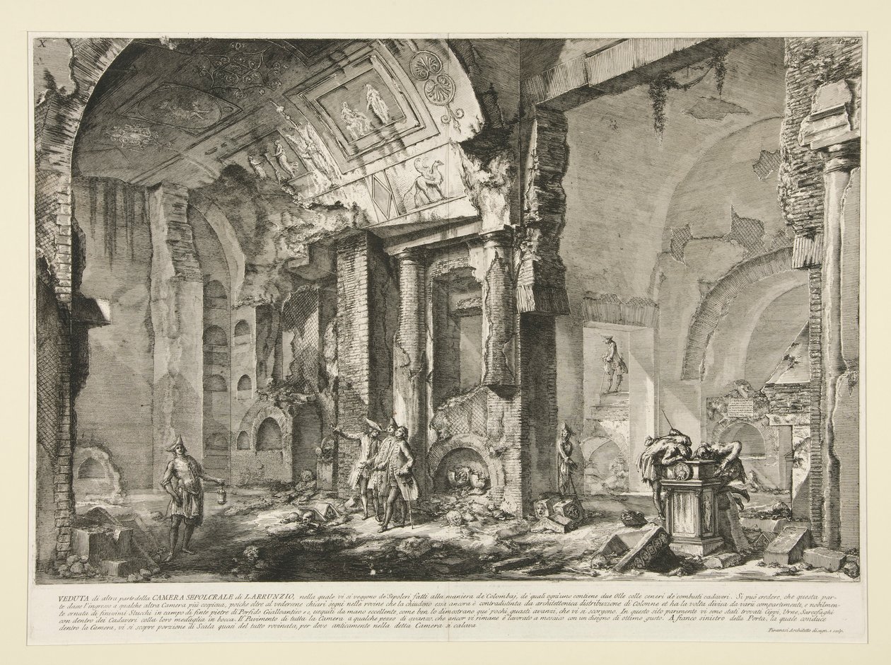 Veduta di altra parte della Camera Sepolcrale di L. Arrunzio, aus Le Antichità Romane von Giovanni Battista Piranesi